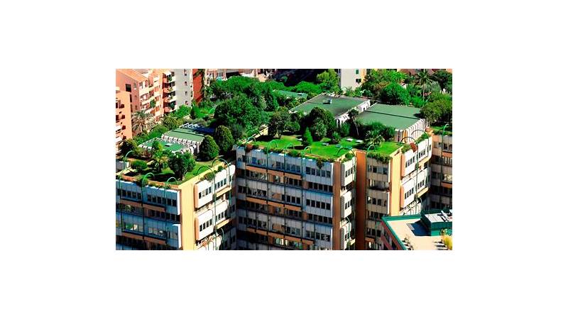 A modern city park integrating green infrastructure with urban design.